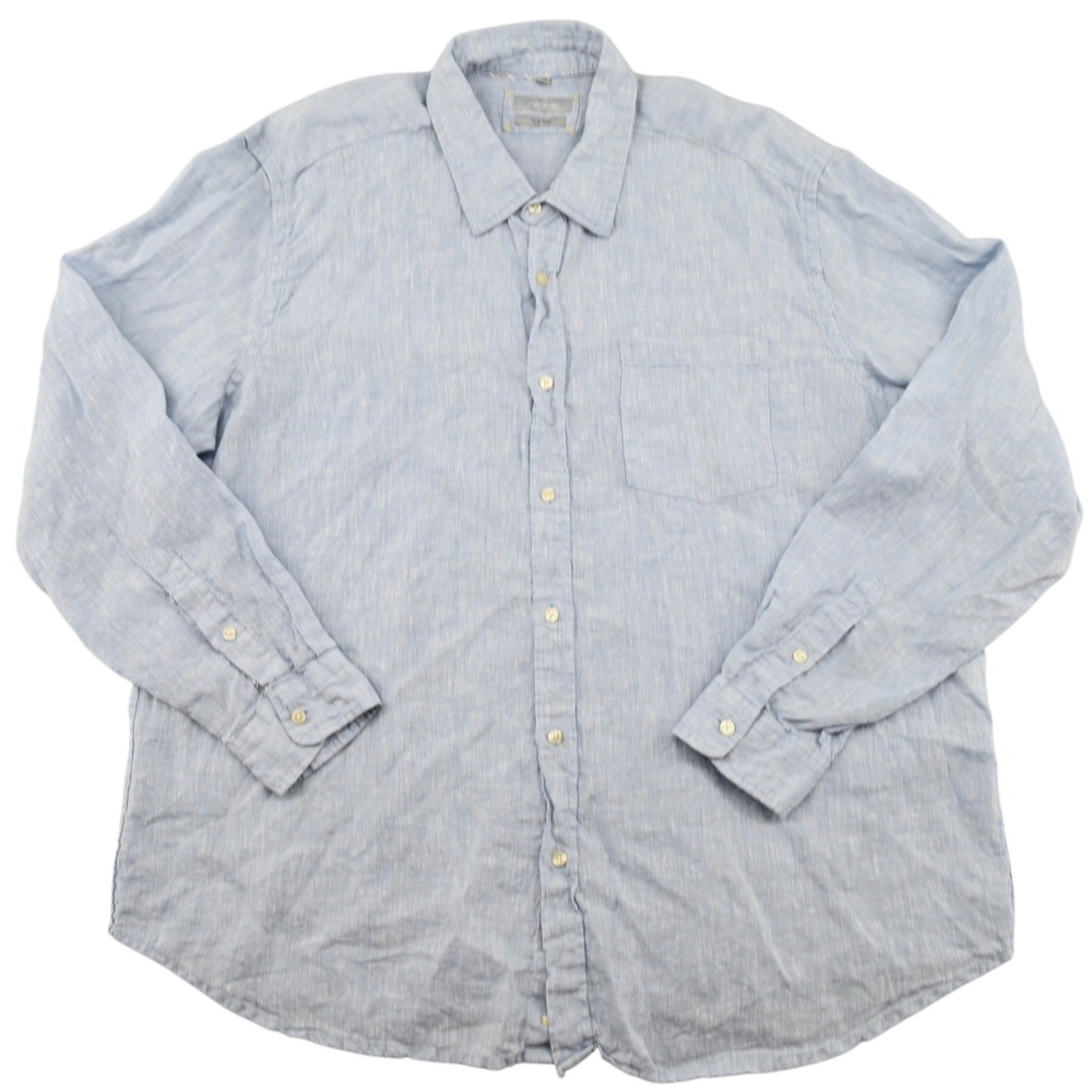 100% Pure Linen Maddison Shirt XXL Mens Casual Resort Vacation Relaxed Fit